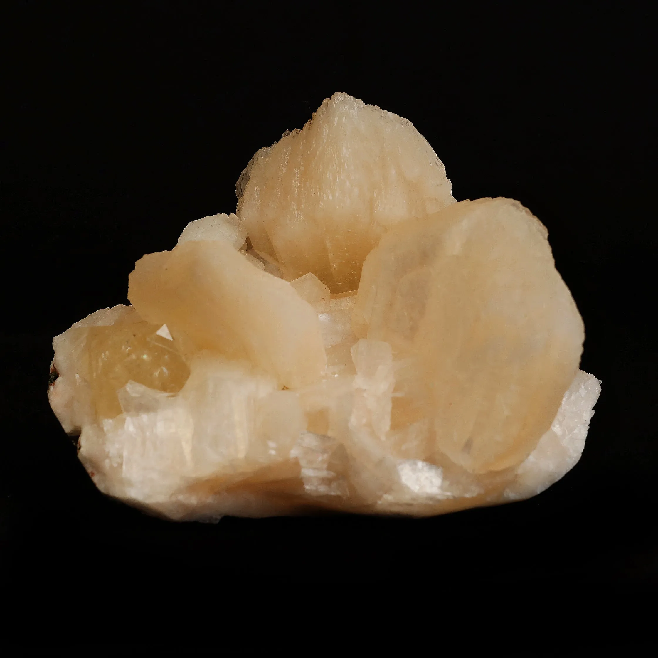 Powellite (Flurocent Mineral) With Stilbite Rare Find Natural Mineral Specimen - image 1