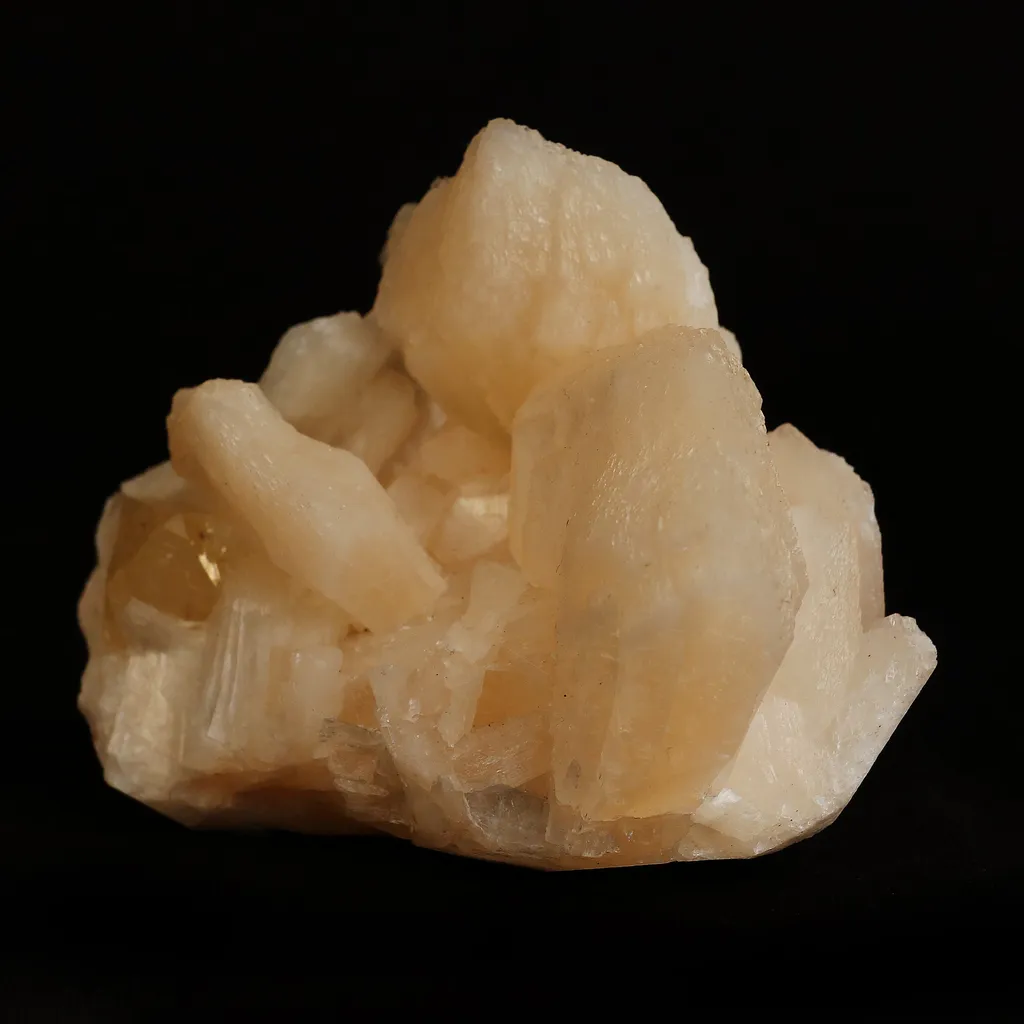 Powellite (Flurocent Mineral) With Stilbite Rare Find Natural Mineral Specimen - image 3