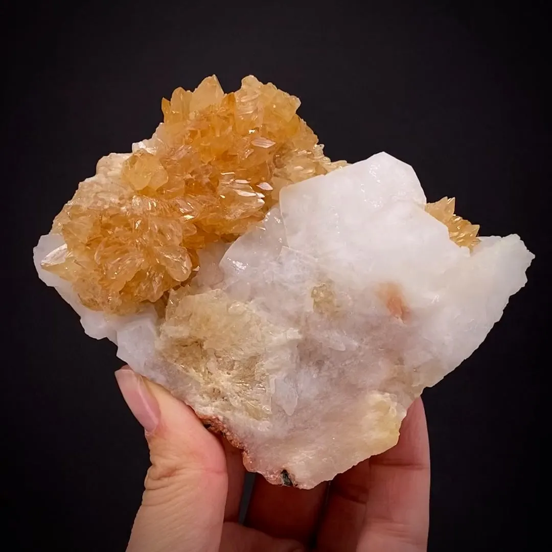 Powellite on Apophyllite - image 1