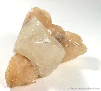 Powellite on Stilbite - image 2