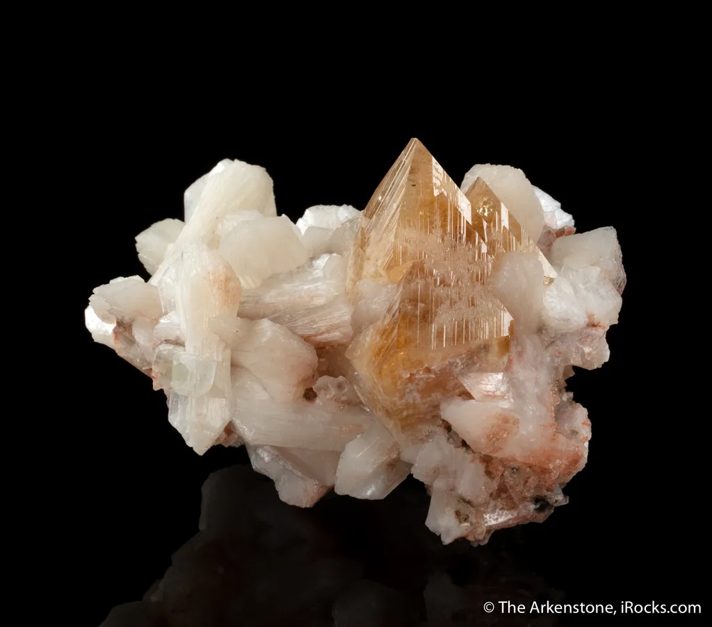 Powellite on Stilbite - image 2