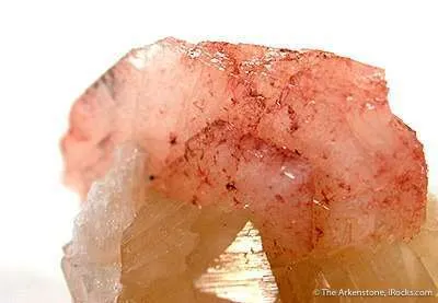 Powellite on Stilbite - image 2