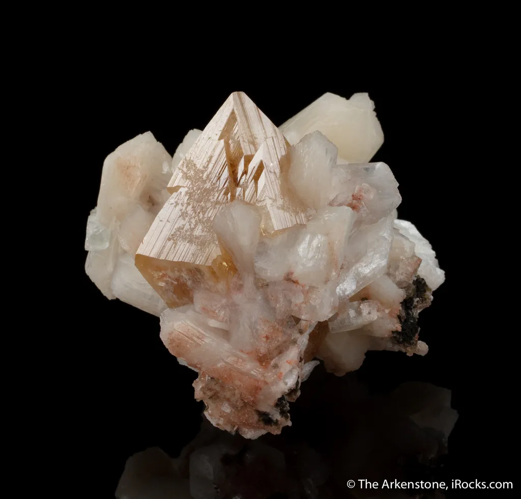 Powellite on Stilbite - image 3