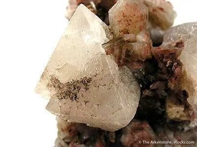 Powellite on Stilbite - image 3