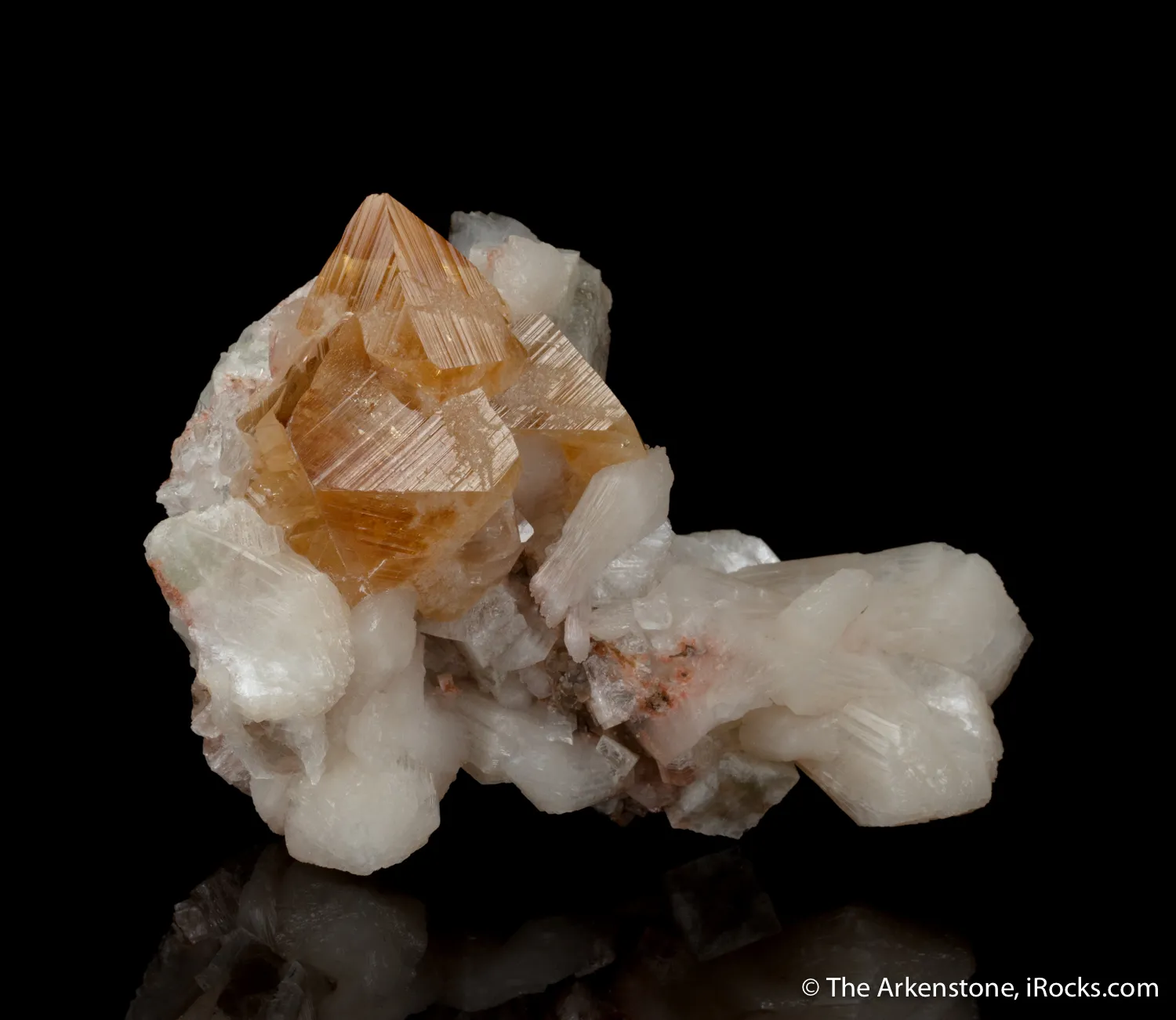 Powellite on Stilbite - image 5