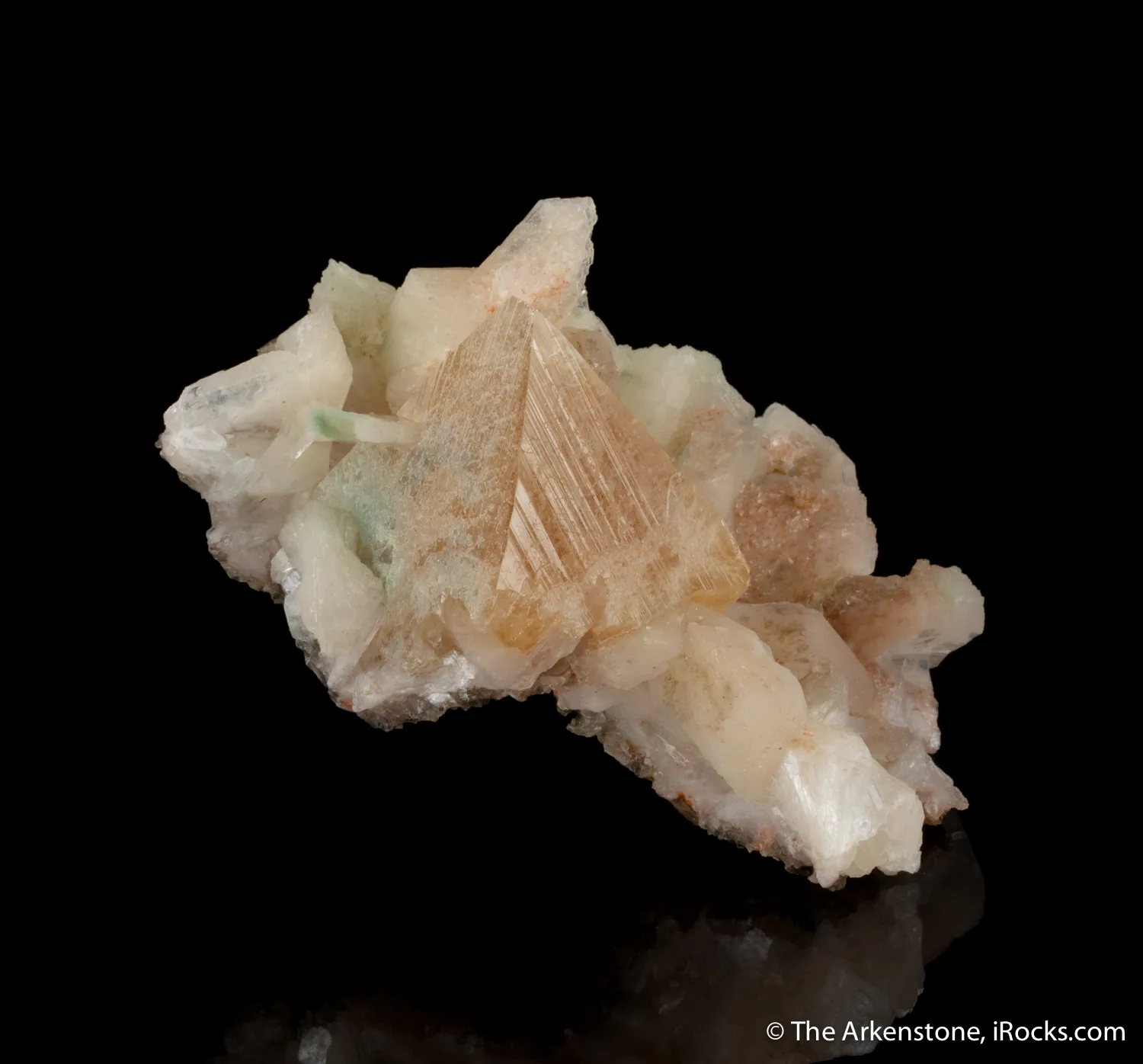 Powellite on Stilbite - image 5