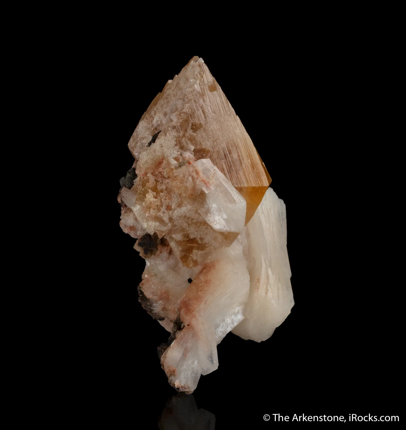 Powellite on Stilbite - image 6