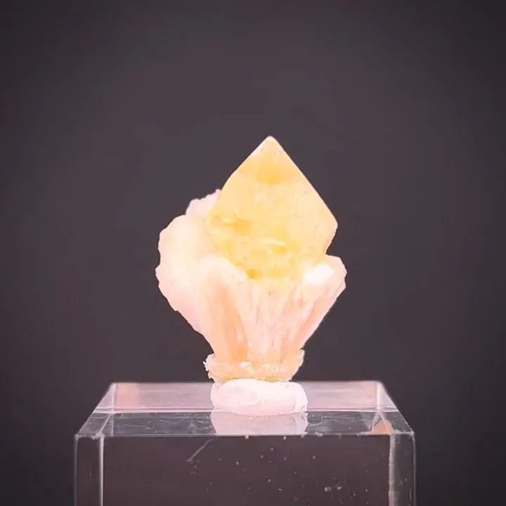Powellite on Stilbite - image 2