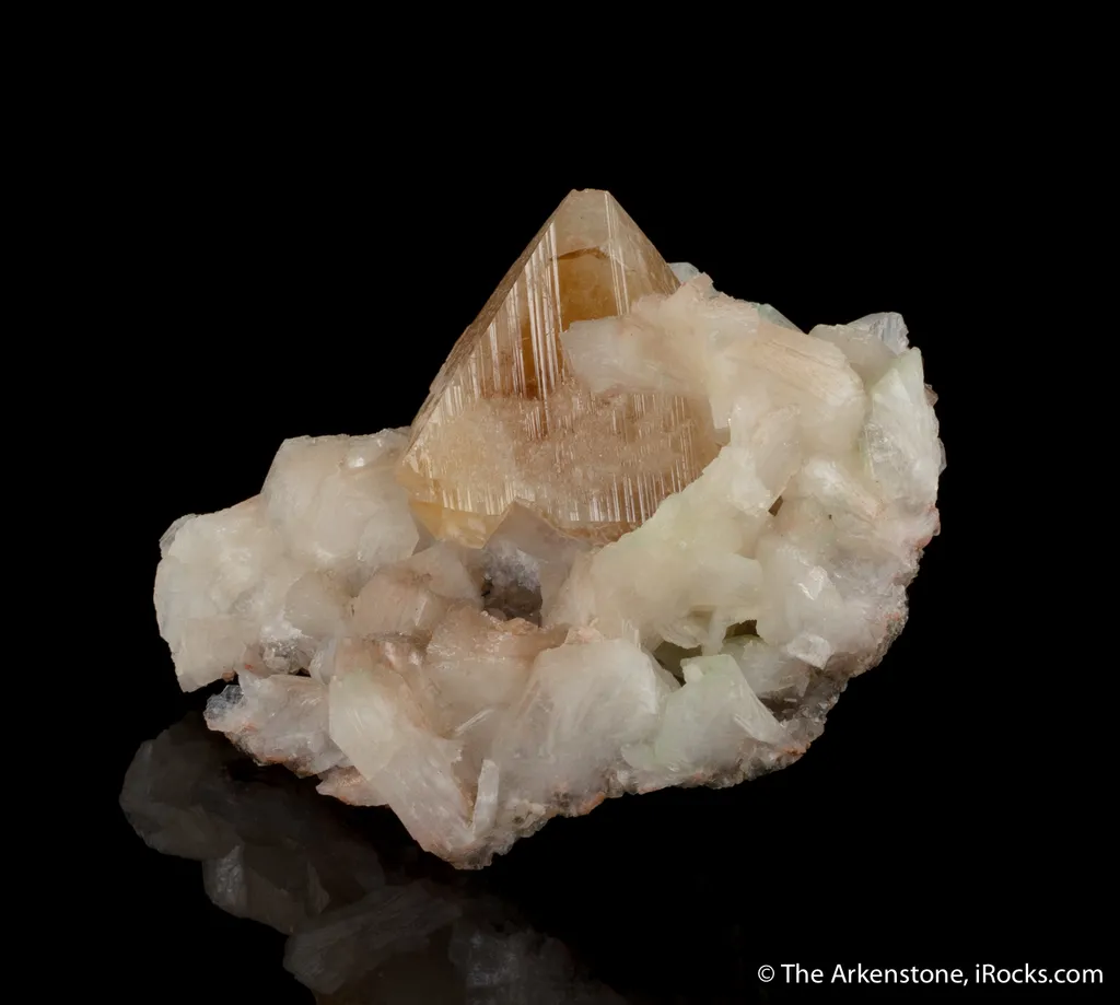 Powellite on Stilbite - image 4