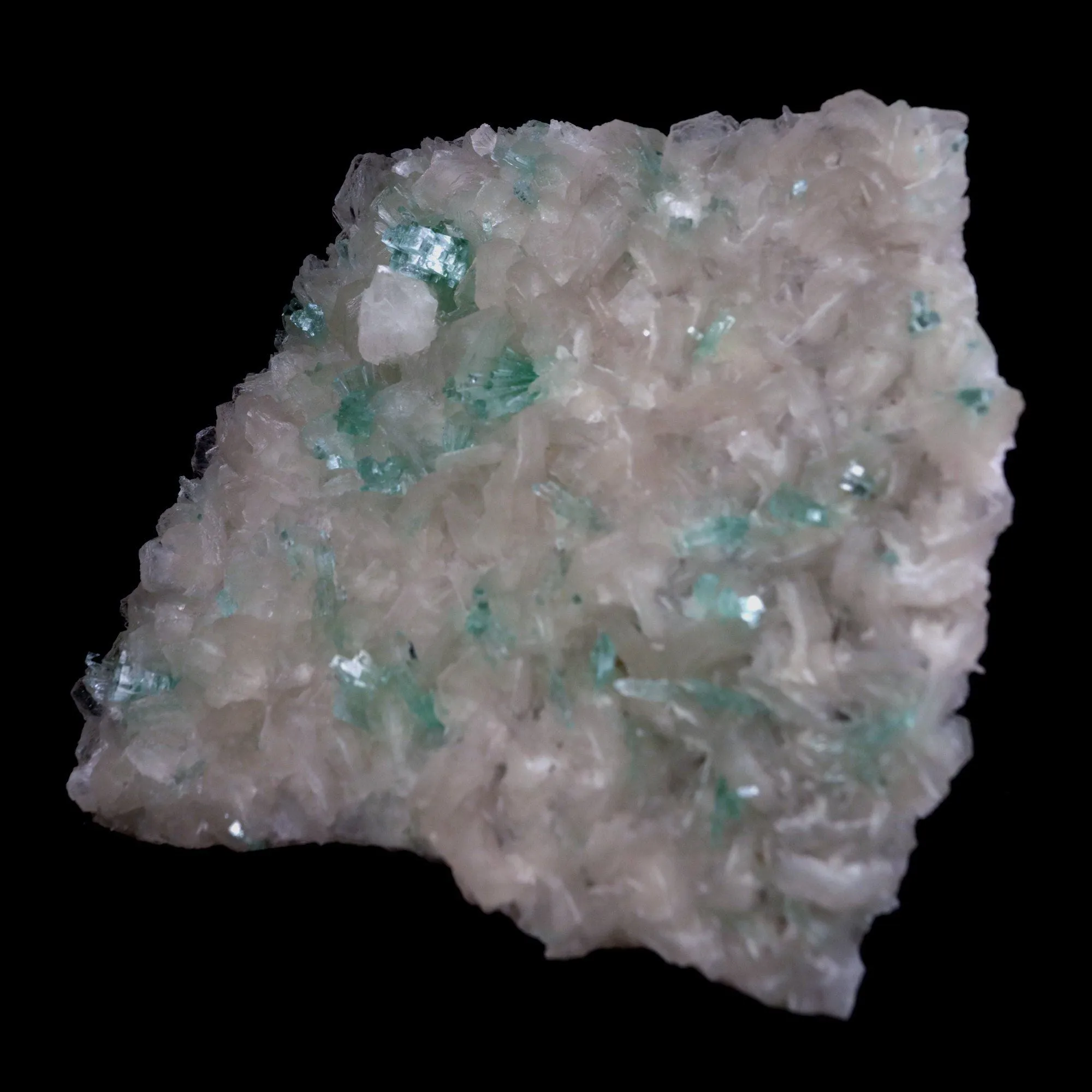 Powellite Rare Find with Green Apophyllite Natural Mineral Specimen - image 5