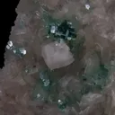Powellite Rare Find with Green Apophyllite Natural Mineral Specimen - image 2