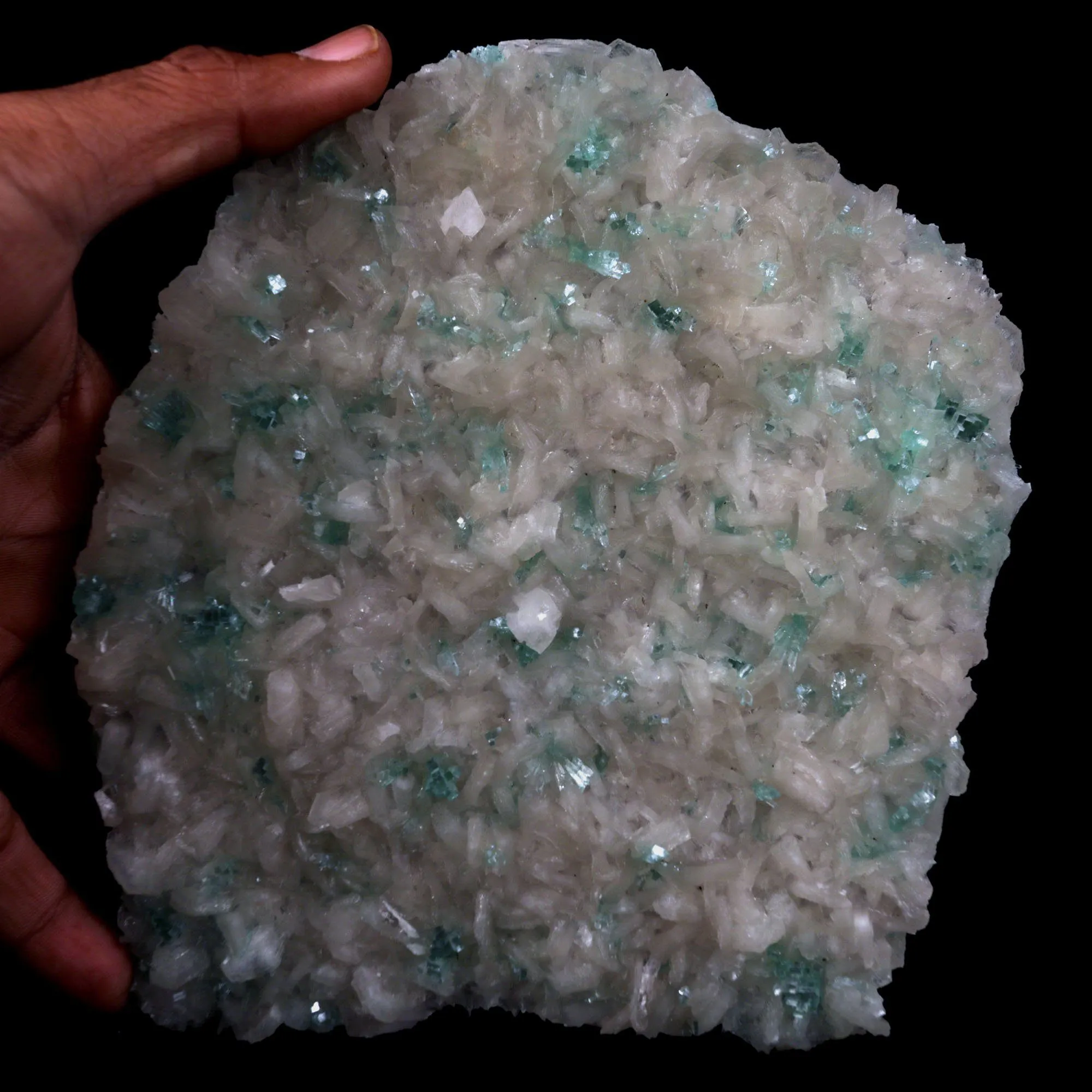 Powellite with Green Apophyllite Rare Find Natural Mineral Specimen - image 4