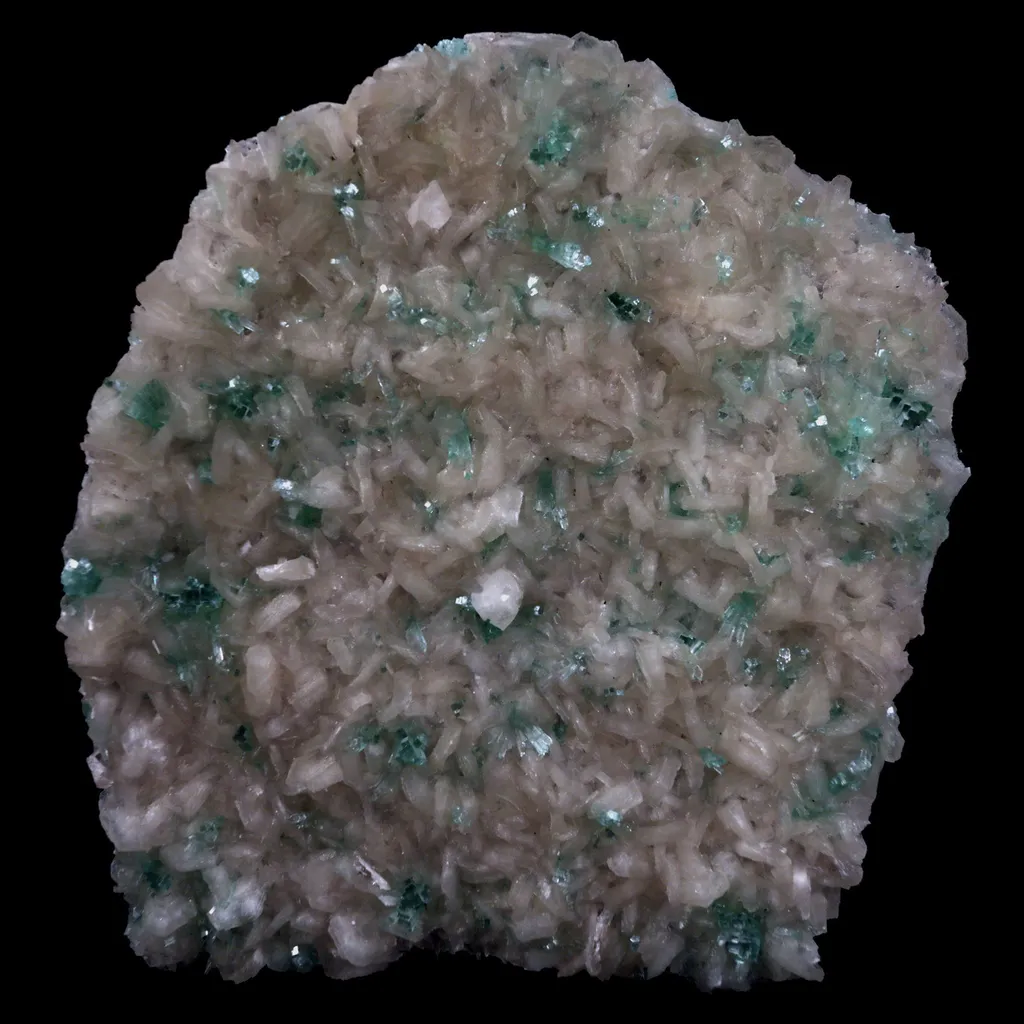 Powellite with Green Apophyllite Rare Find Natural Mineral Specimen image