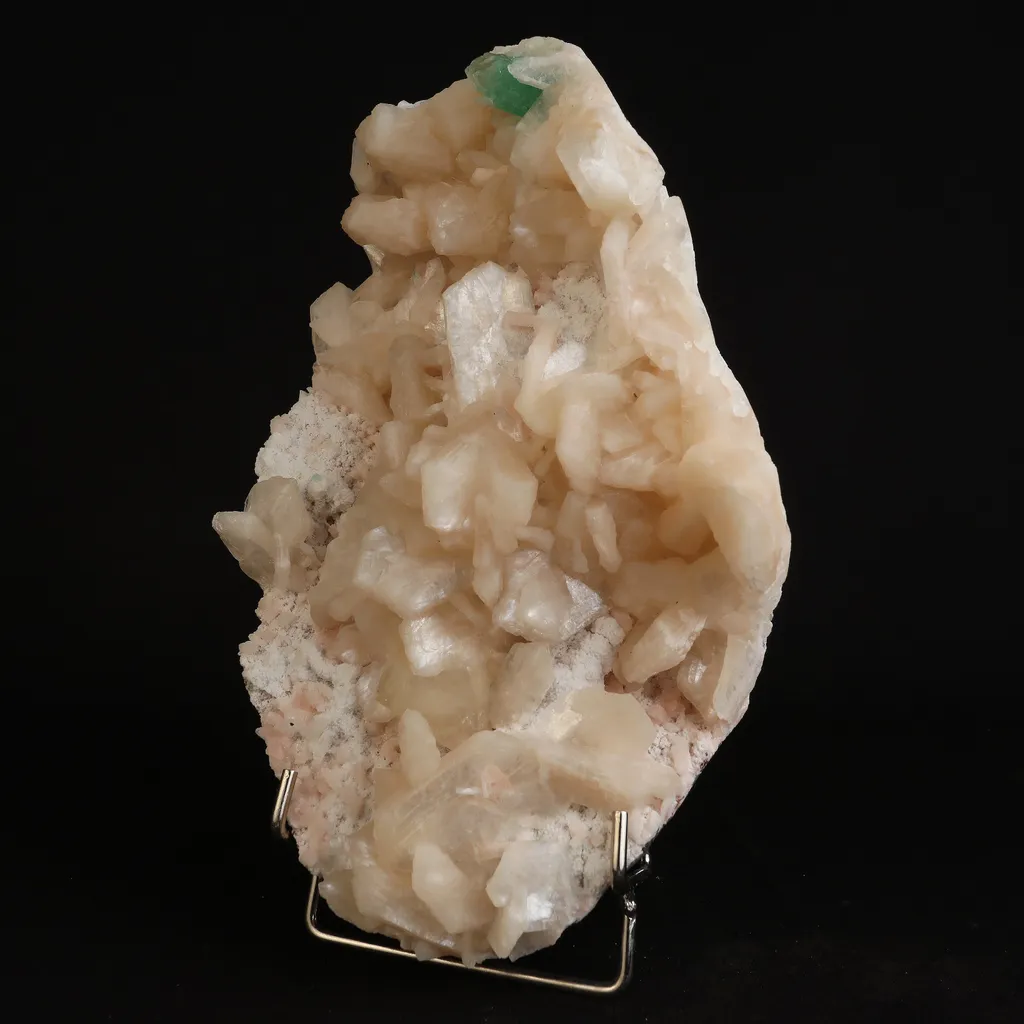 Powellite with Green Apophyllite Stilbite (Rare Find) Natural Mineral Specimen - image 3