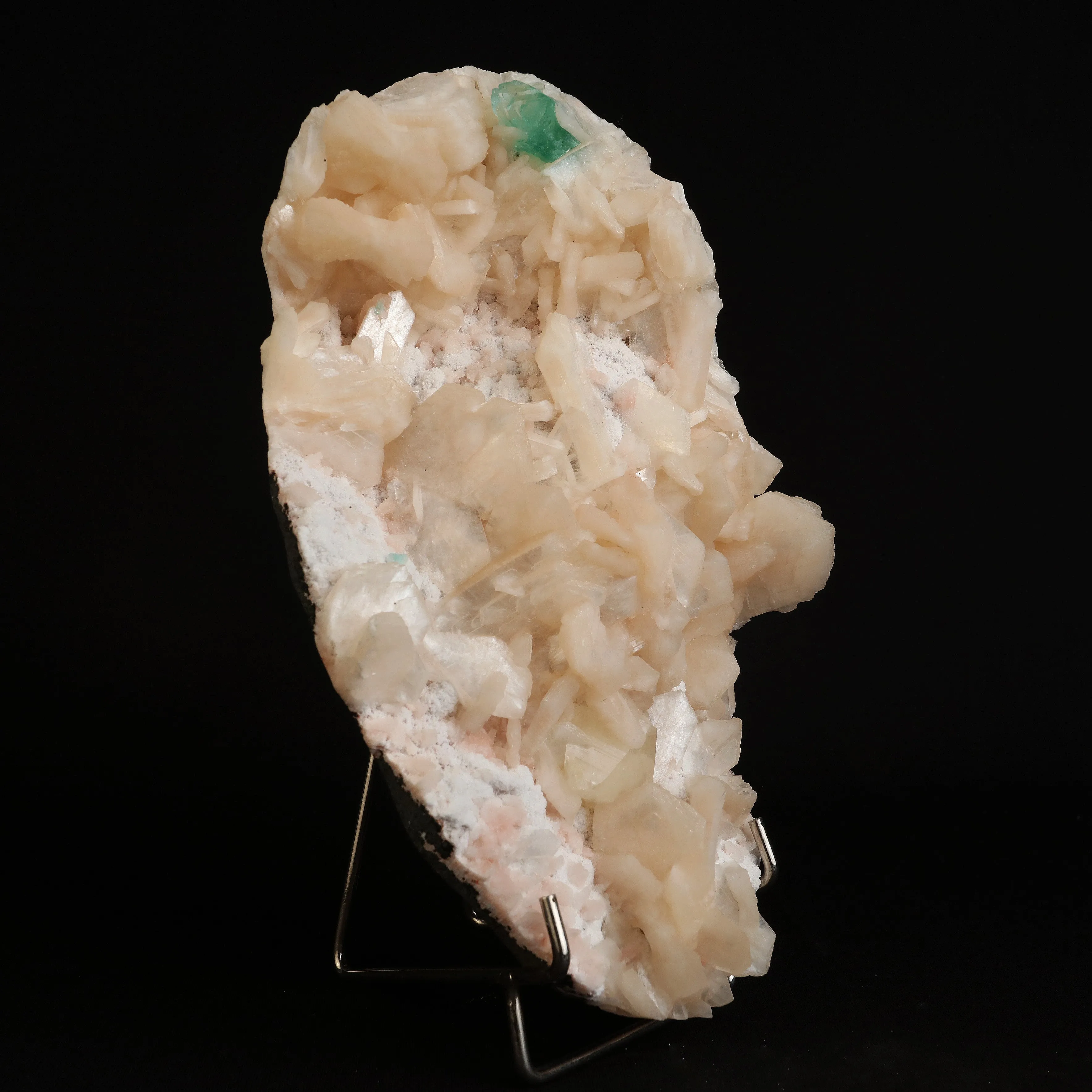 Powellite with Green Apophyllite Stilbite (Rare Find) Natural Mineral Specimen - image 2