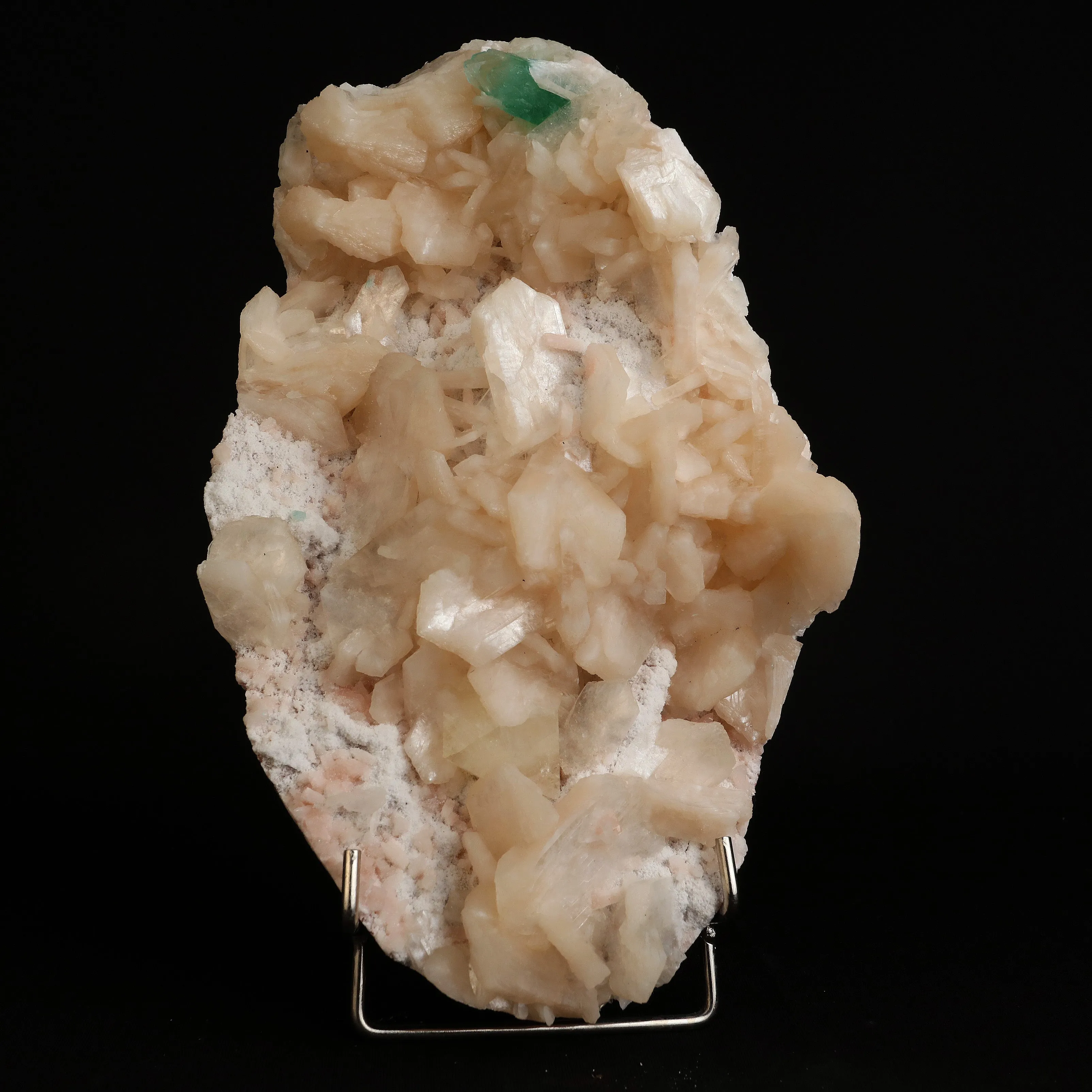 Powellite with Green Apophyllite Stilbite (Rare Find) Natural Mineral Specimen - image 1
