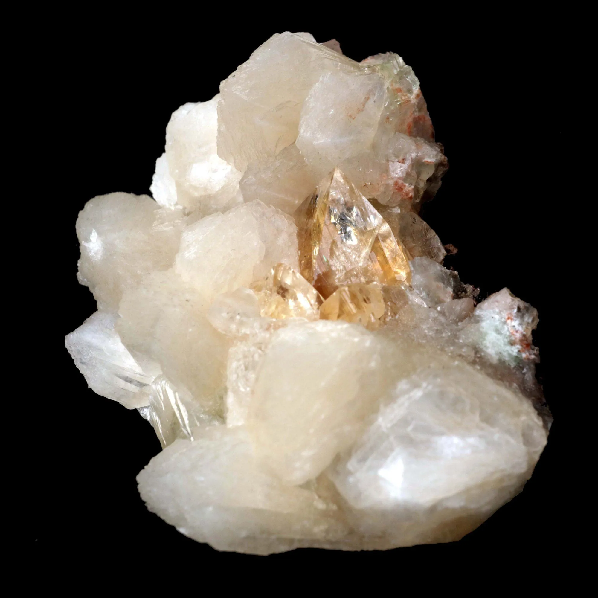 Powellite with Stilbite Natural Mineral Specimen - image 2