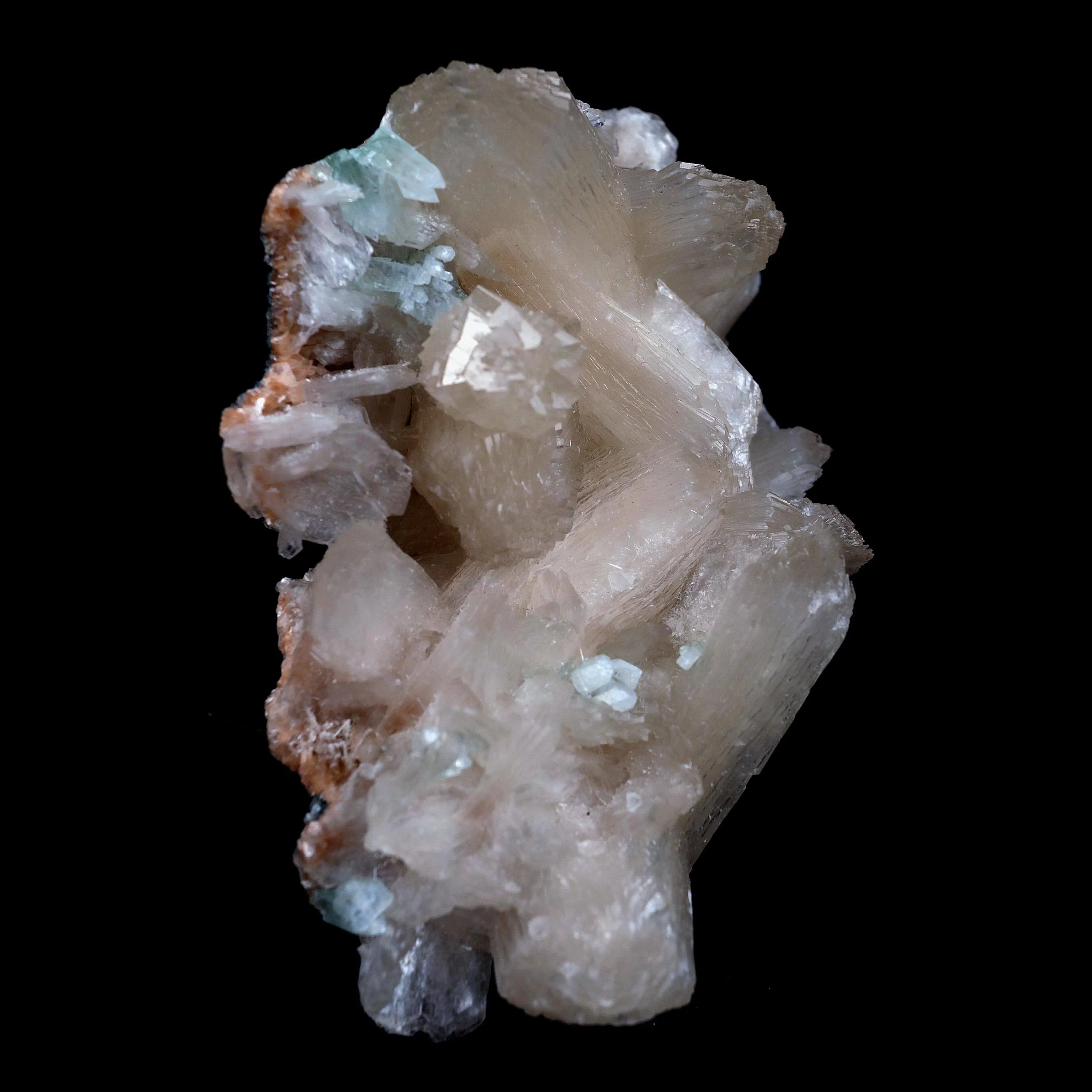 Powellite with Stilbite Rare Find fluorescent Natural Mineral Specimen - image 2