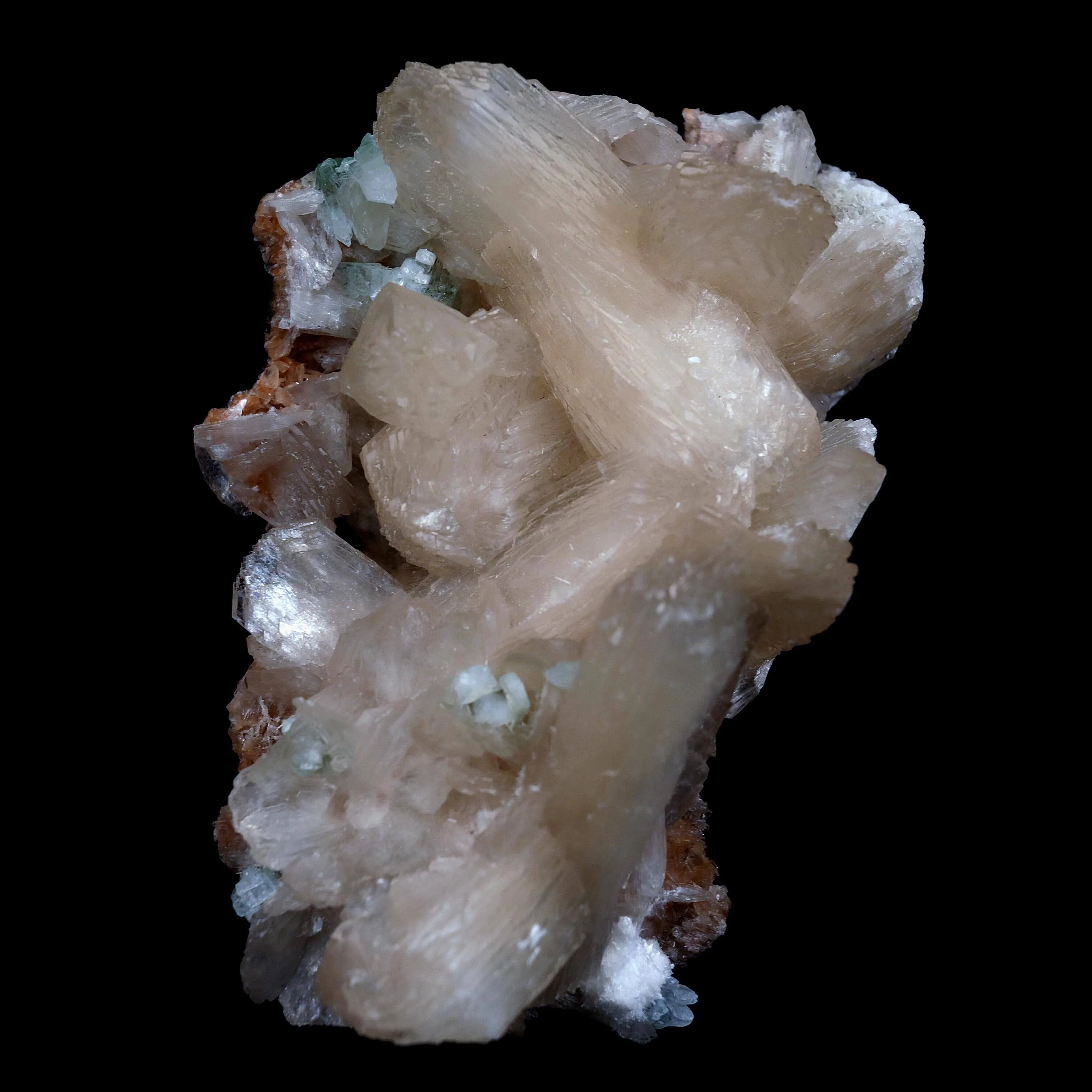 Powellite with Stilbite Rare Find fluorescent Natural Mineral Specimen - image 1