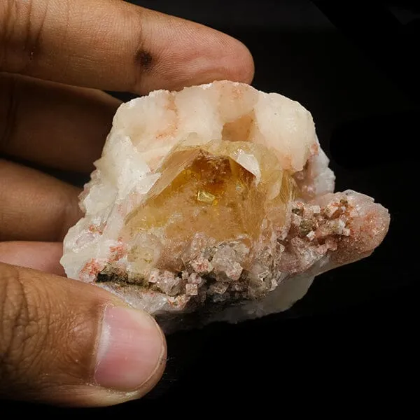 Powellite with Stilbite Rare Find Natural Mineral Specimen - image 4