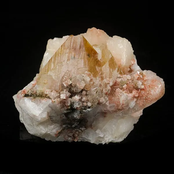 Powellite with Stilbite Rare Find Natural Mineral Specimen - image 3