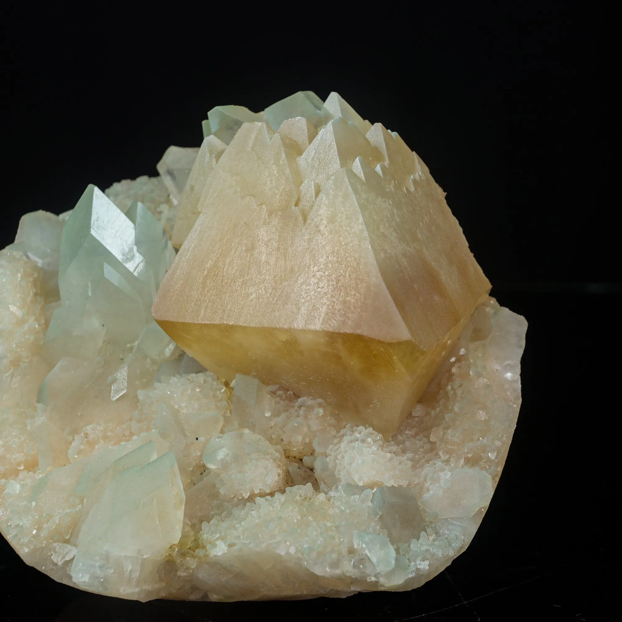 Powellite with Stilbite Rare Find Natural Mineral Specimen - image 6