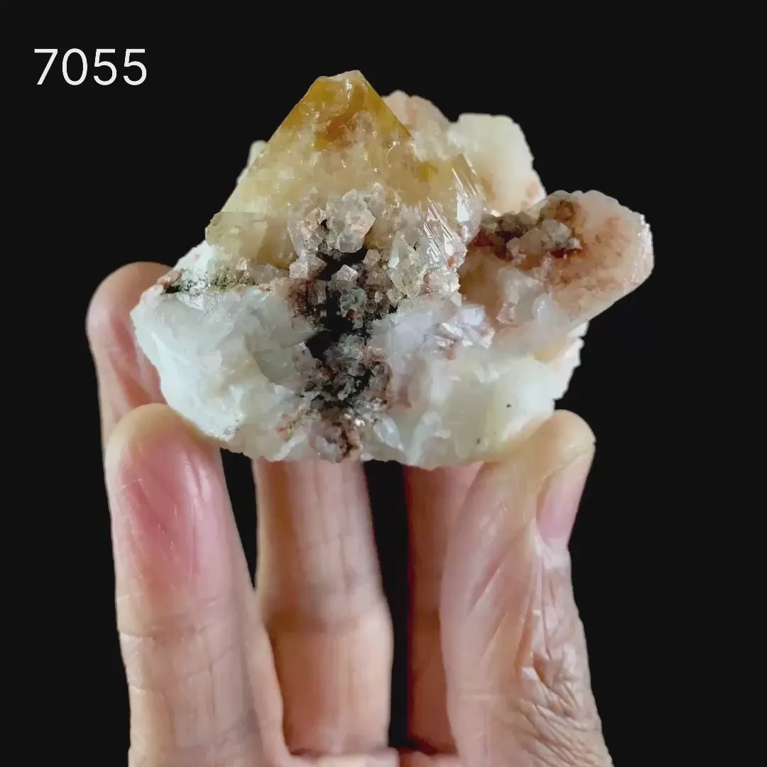 Powellite with Stilbite Rare Find Natural Mineral Specimen - image 6