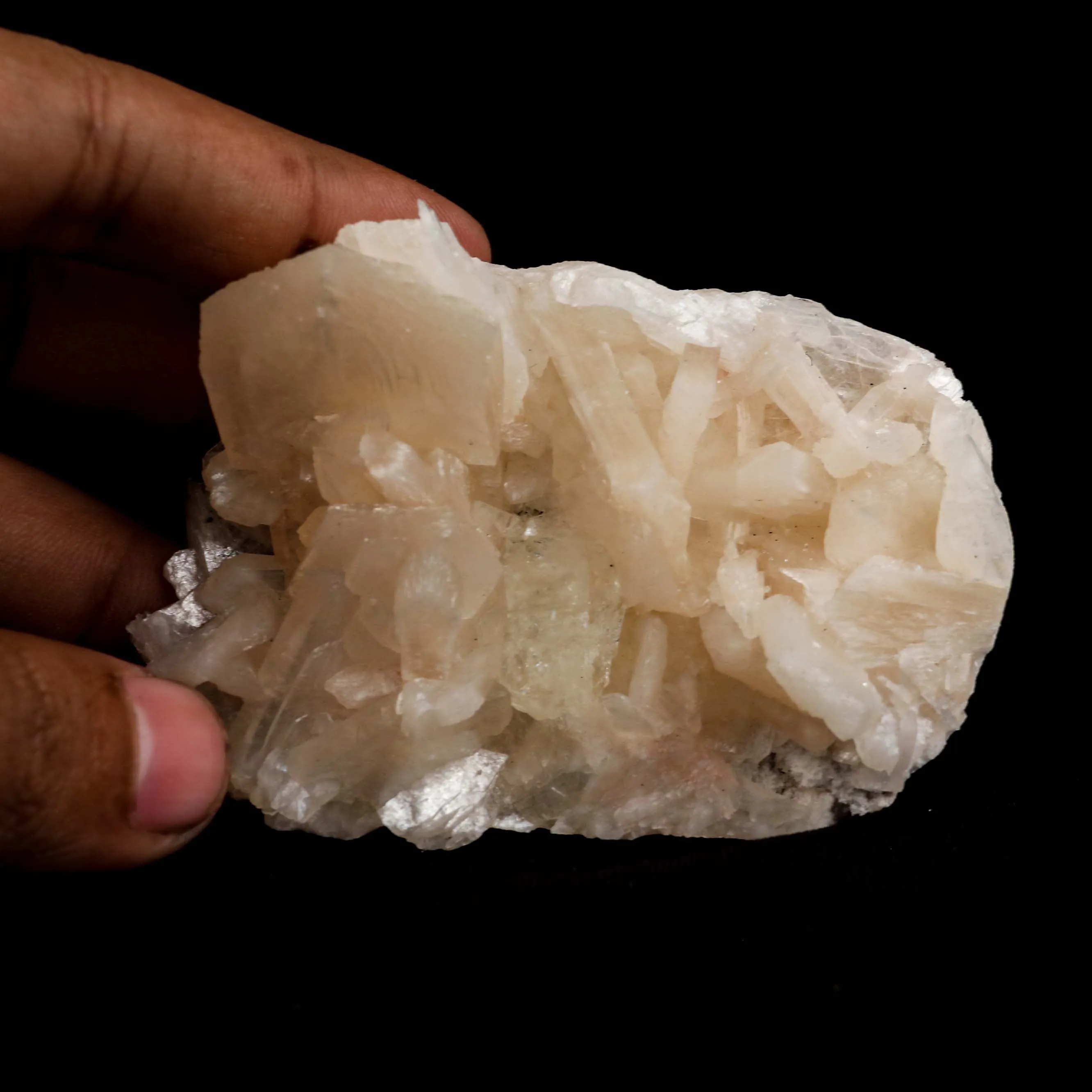 Powellite with Stilbite Rare Find Natural Mineral Specimen - image 4