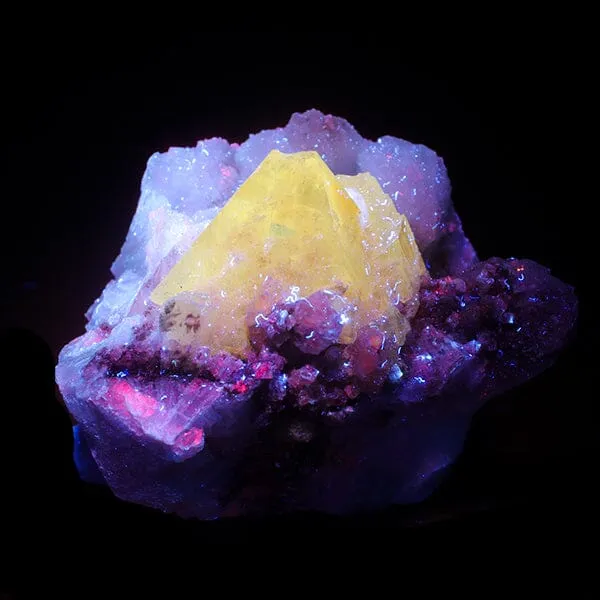 Powellite with Stilbite Rare Find Natural Mineral Specimen - image 5