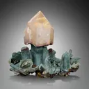 Prase Sceptre Quartz with Ilvaite - image 1