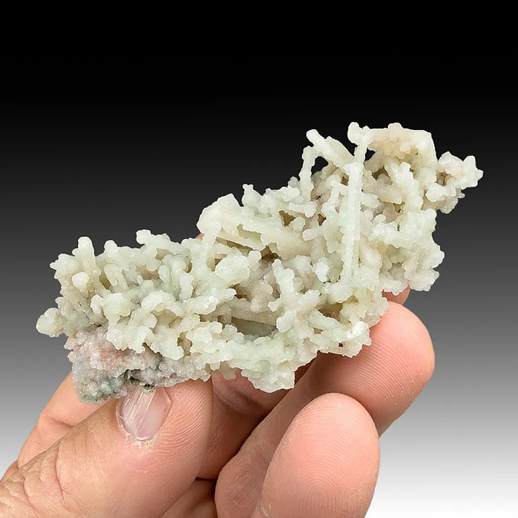 Prehnite after Laumontite with Copper image