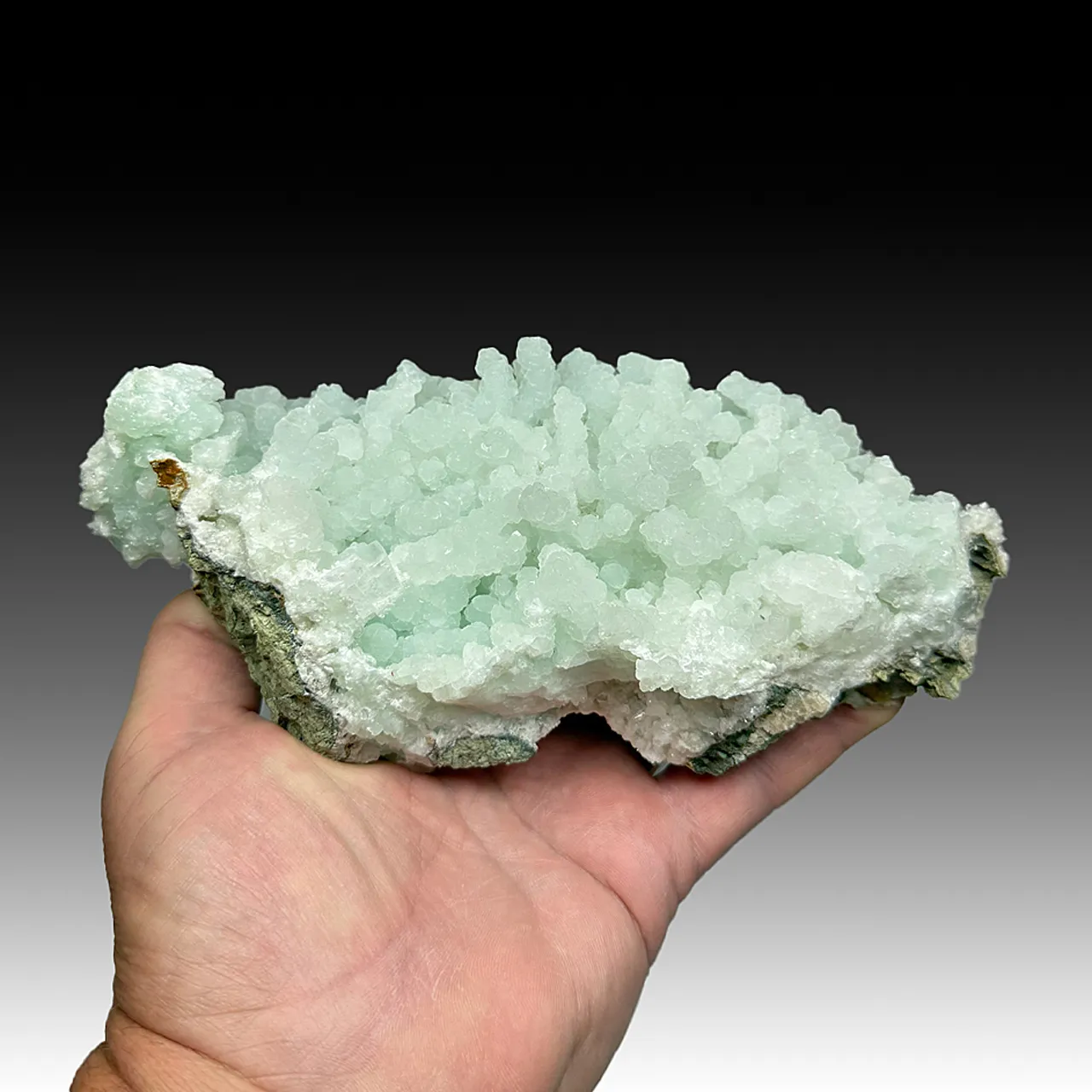 Prehnite after Laumontite with Fluorapophyllite-K - image 1