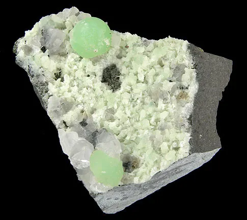 Prehnite, Calcite image