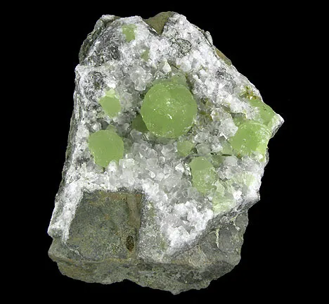Prehnite, Calcite image