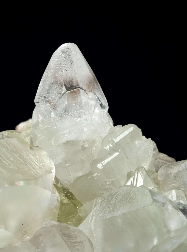 Prehnite Cast After Anhydrite With Calcite - image 2