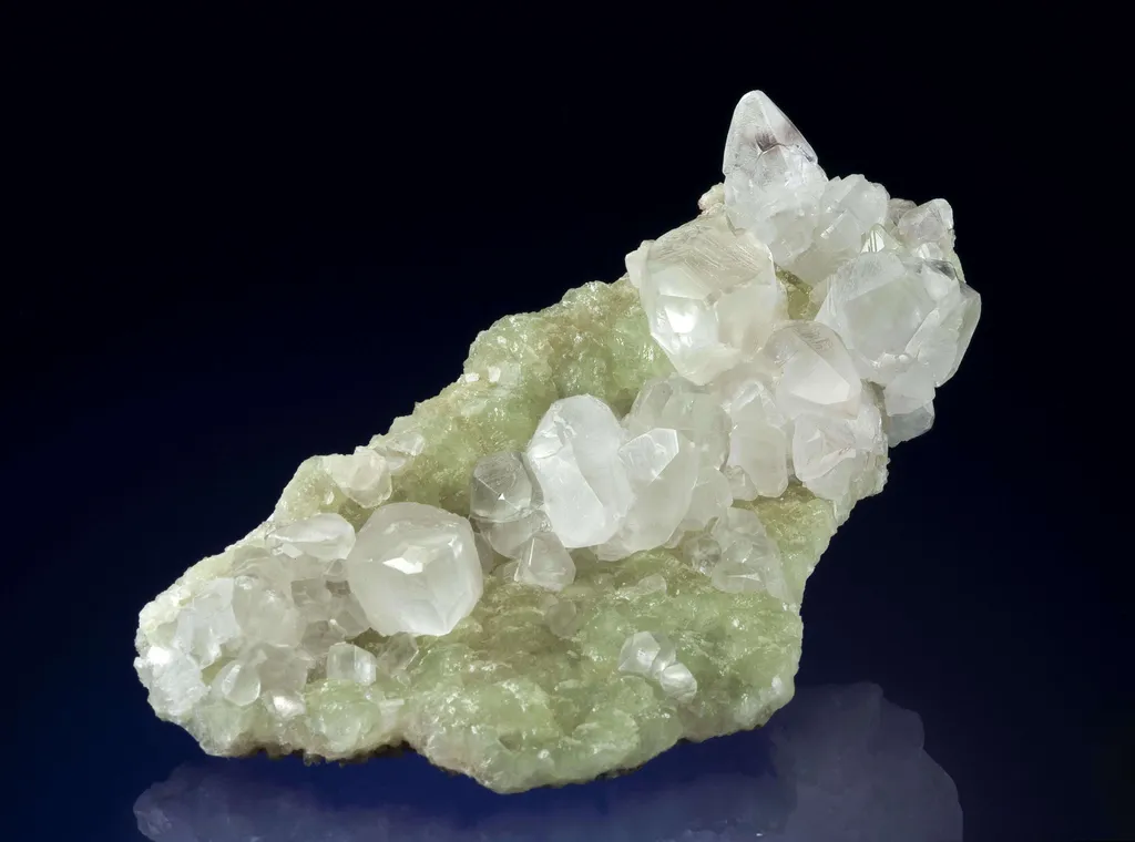 Prehnite Cast After Anhydrite With Calcite image