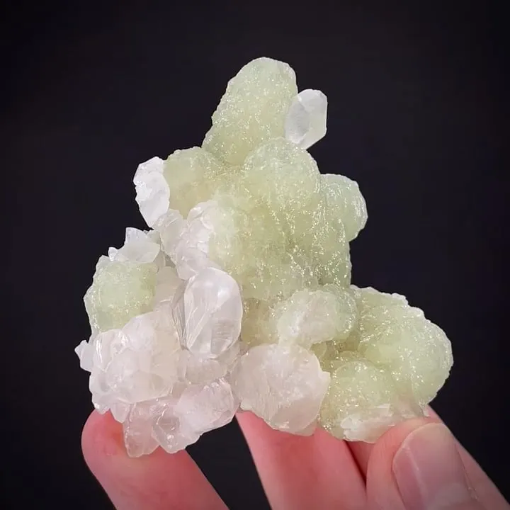 Prehnite Cast After Anhydrite With Calcite - image 1