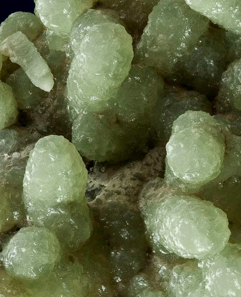 Prehnite Cast After Anhydrite With Calcite - image 2