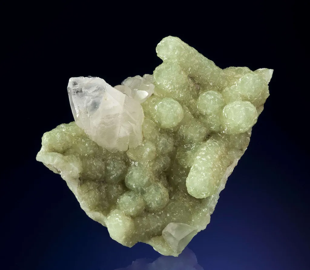 Prehnite Cast After Anhydrite With Calcite image