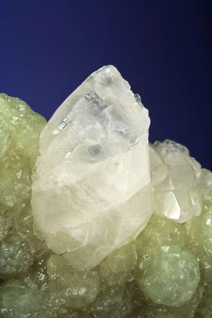 Prehnite Cast After Anhydrite With Calcite - image 3