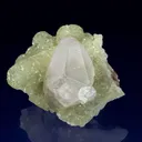 Prehnite Cast After Anhydrite With Calcite - image 2