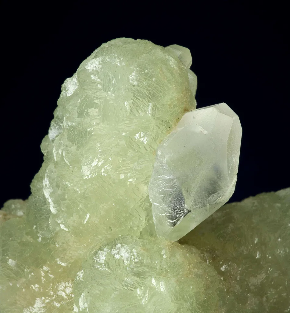 Prehnite Cast After Anhydrite With Calcite - image 5
