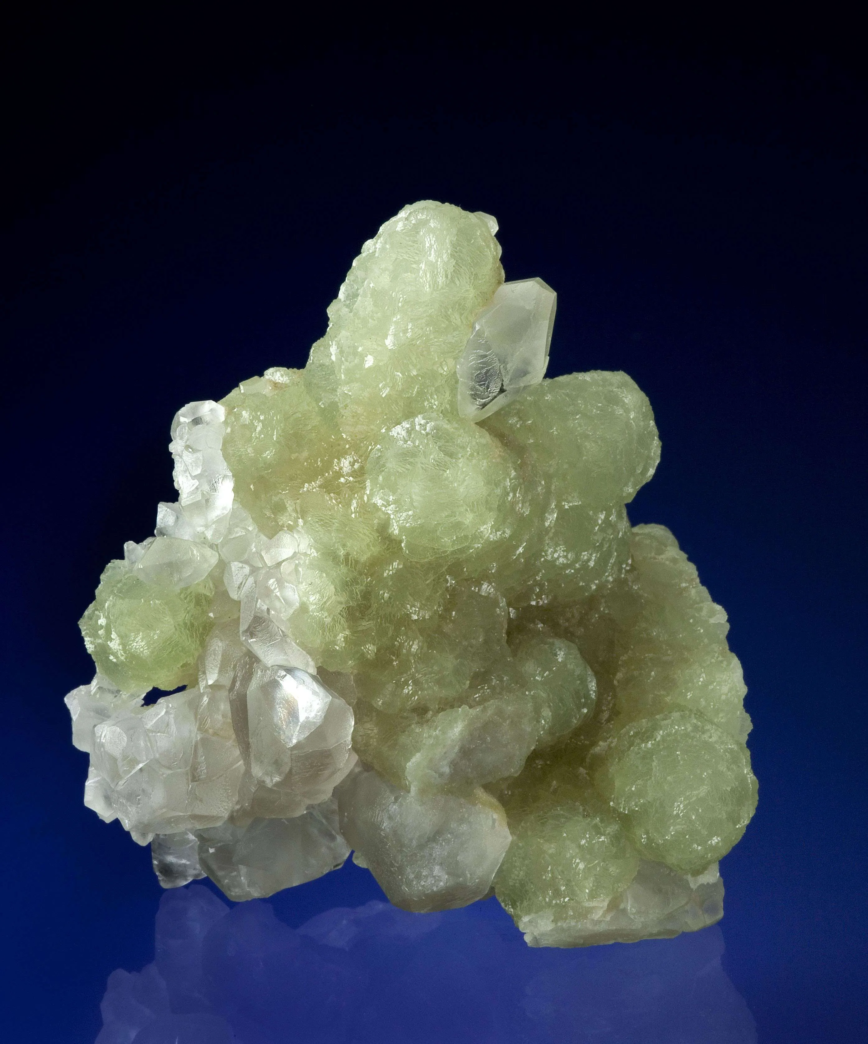 Prehnite Cast After Anhydrite With Calcite - image 3