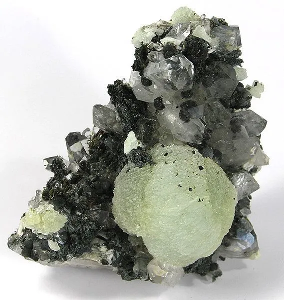 Prehnite, Epidote, Quartz image