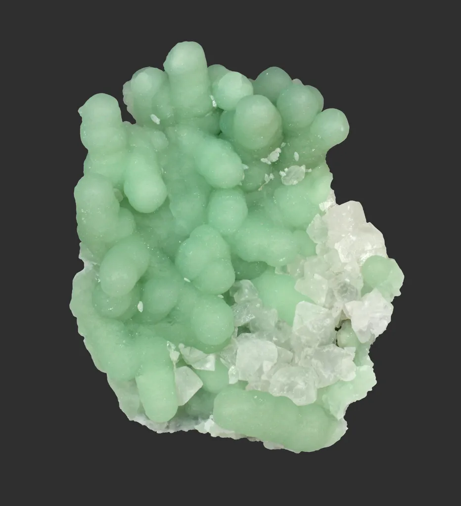 Prehnite epimorph after anhydrite with calcite image