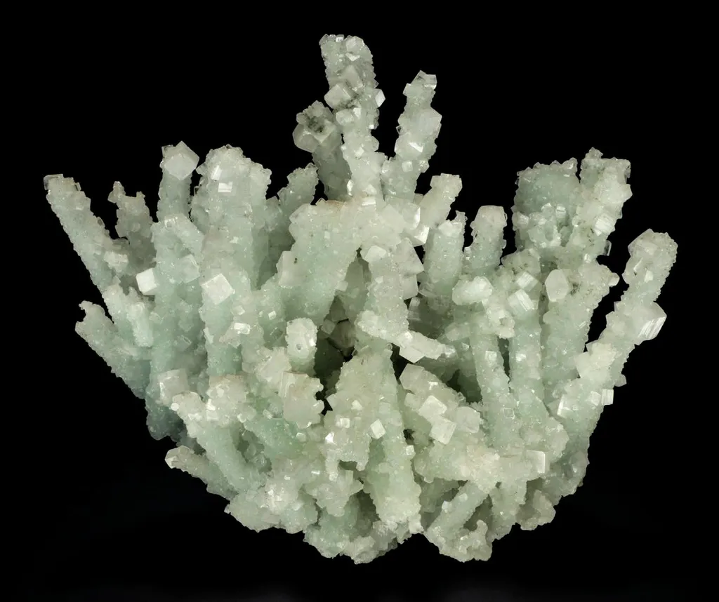 Prehnite epimorph after Laumontite image