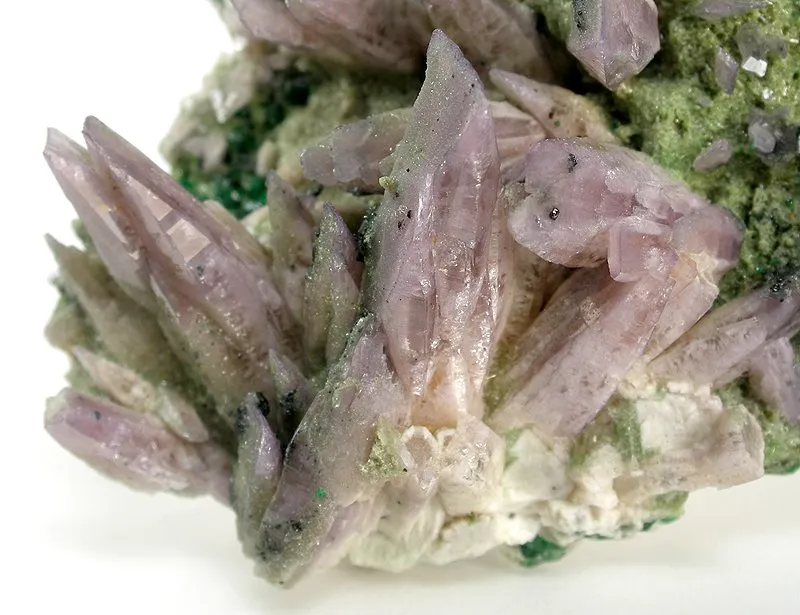 Prehnite (Manganoan) With Grossular Garnet - image 3