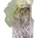 Prehnite on Amethystine Quartz - image 1