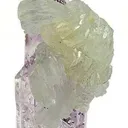 Prehnite on Amethystine Quartz - image 3