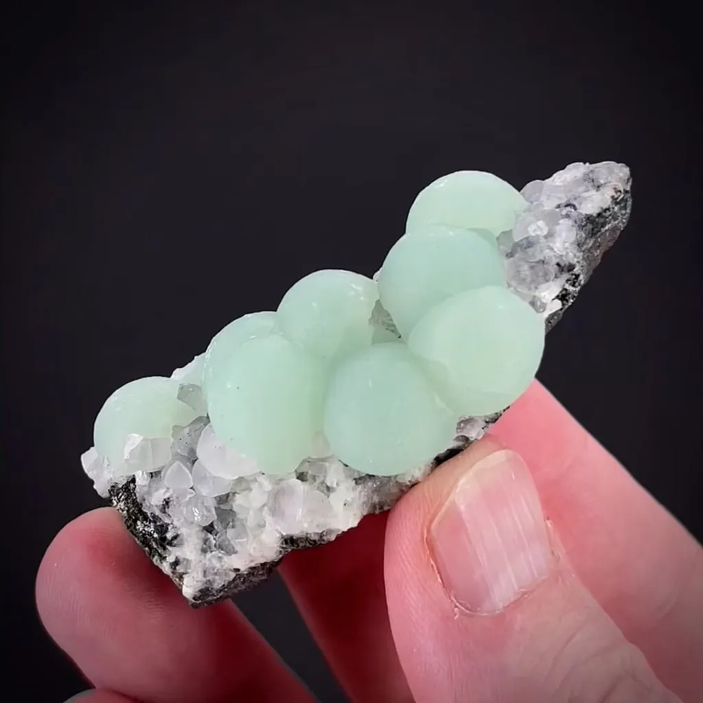 Prehnite on Calcite image